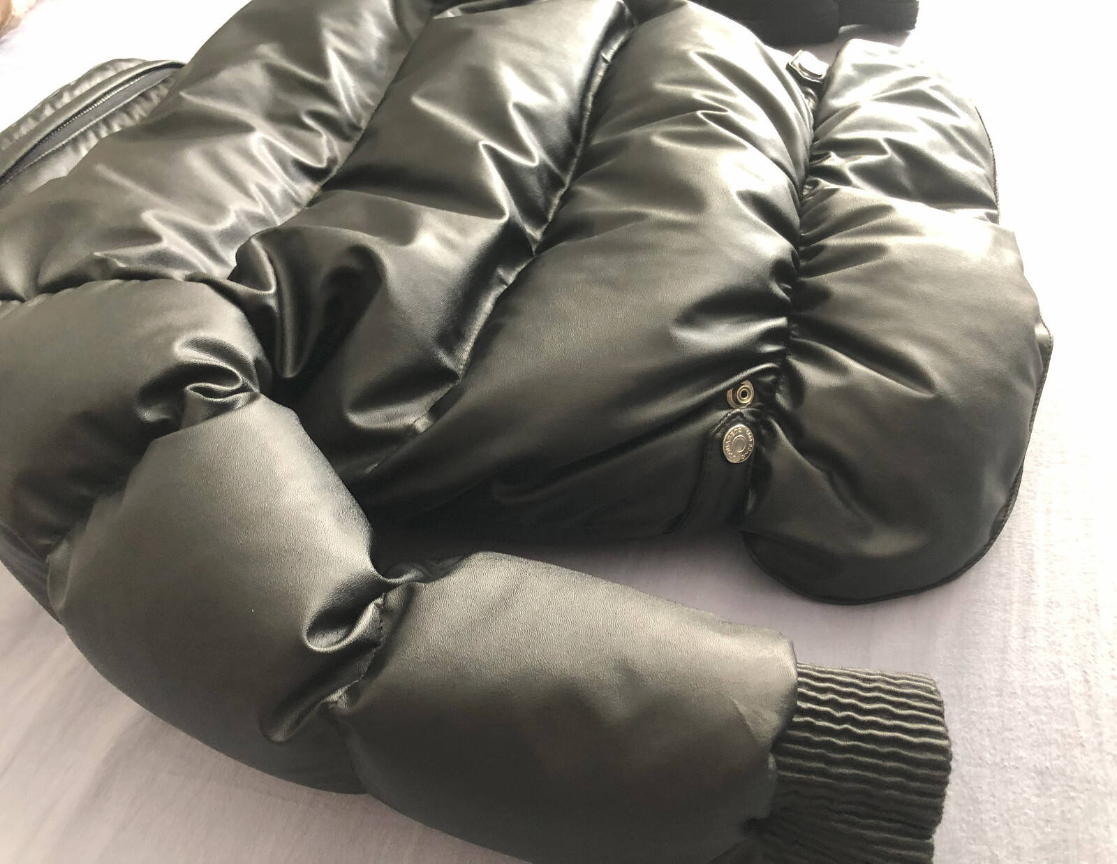 RRP €1200 Authentic DSQUARED Leather Bomber Down Jacket  for boys size 8Y image 8