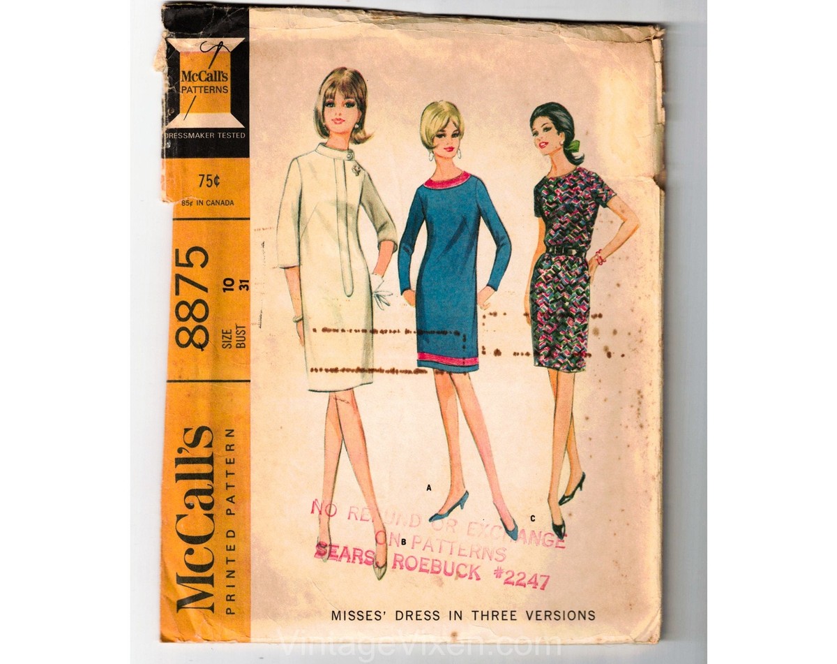 chinese dress ladies Vintage 1960s Pattern – One-piece A-Line Dress main image 1