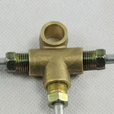 T Brake Line Tee Hose Connector 3 Way Adapter With 3 Male Nut Union 3/16 Fitting