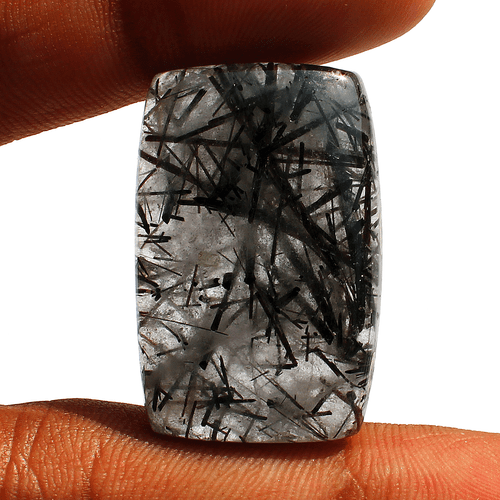 6 PC Natural Tourmaline Rutile Quartz Top Grade 32mm-39mm Cabochon Gemstones Lot - Picture 7 of 13