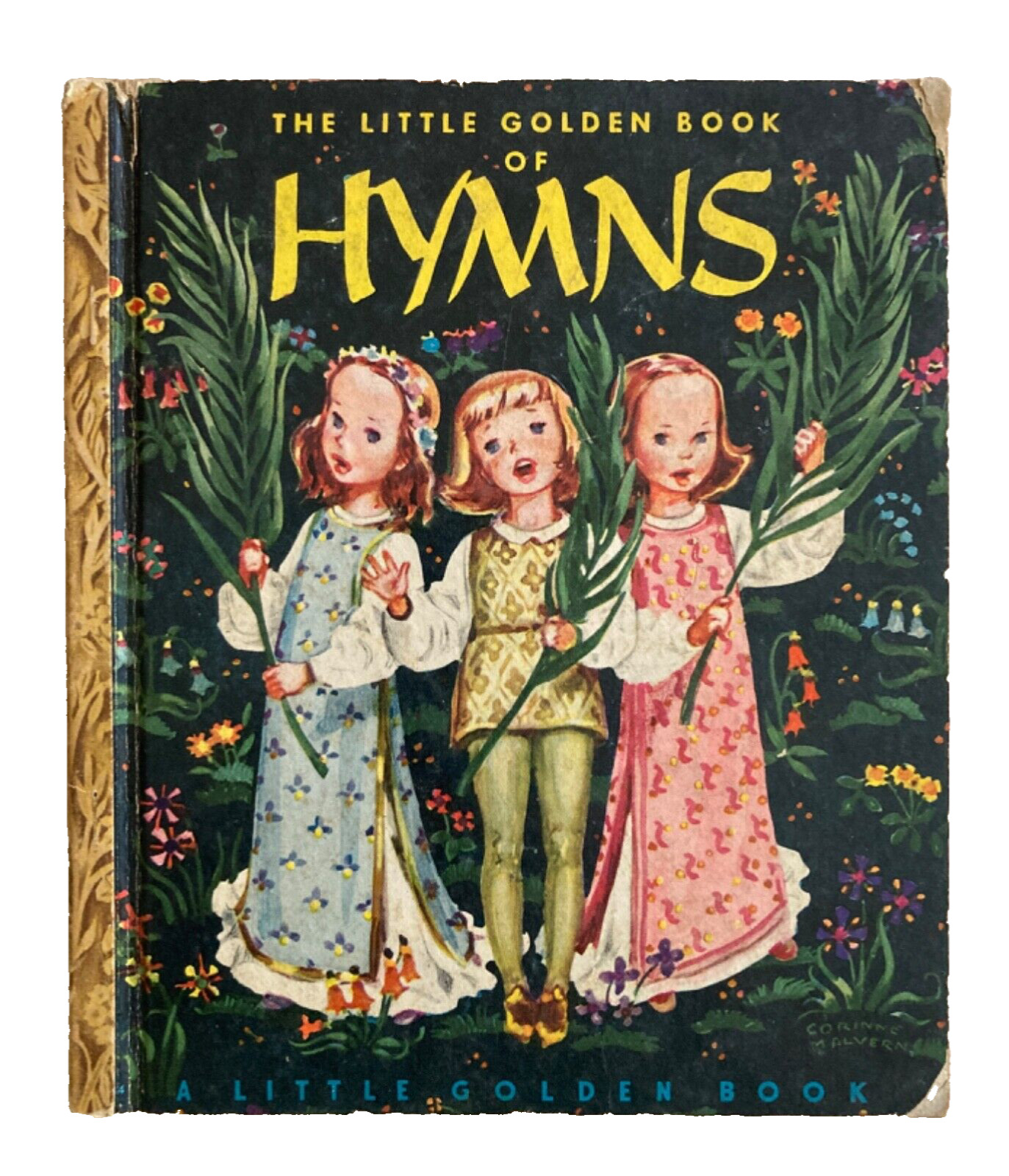 The Little Golden Book of Hymns by Elsa Jane Werner, 1947 Vintage HC, E Issue