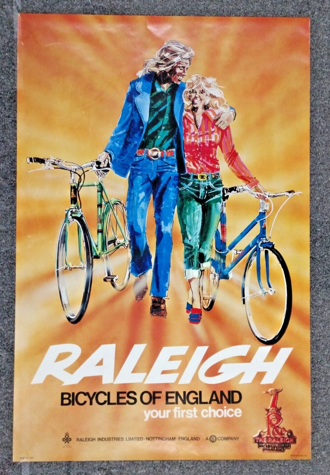 NOS 1970's 80's Vintage Raleigh Bicycle Posters Not Reproduc