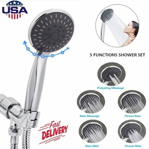 5 Setting High Pressure Shower Head Hand Held Bathroom Showerhead Water Saving 5 Setting High Pressure Shower Head Hand Held Bathroom Showerhead Water Saving