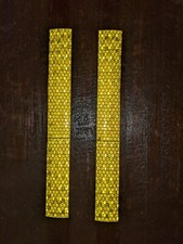 Yellow Honeycomb Crystal Latice Reflective Tape 2 strips  8" x 1"