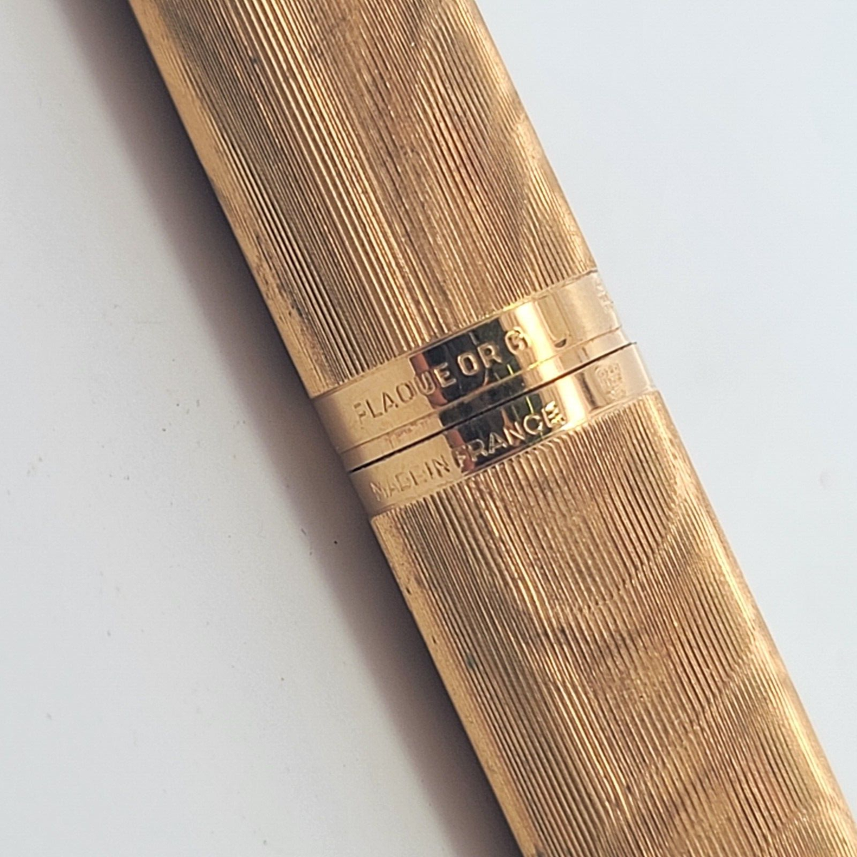 Vintage Waterman C/F Gold Plate Fancy Fountain Pen 18K Nib Made In