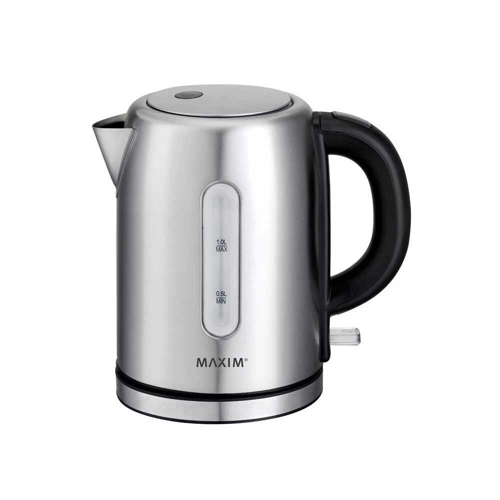 Maxim 1L Small Stainless Steel 2200w Electric Cordless Kettle Jug MKPK1S  9312737030610 | eBay