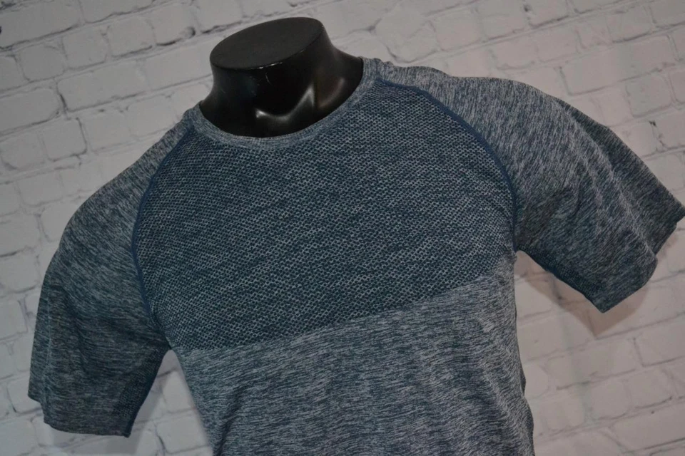 47292-a Kyodan Athletic Gym Shirt Workout Blue Size Large Fitted Mens - Image 4 of 4