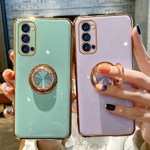 Ring Case Luxury Plating Stand Holder Cover For Samsung S22 S21 S20 FE S10+ A72 - Picture 1 of 30