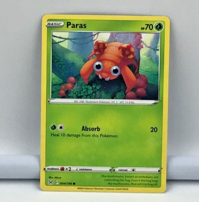 pokemon trading card game 2021 2021 Pokemon Collector Trading Card Basic Paras 70 HP 004/196