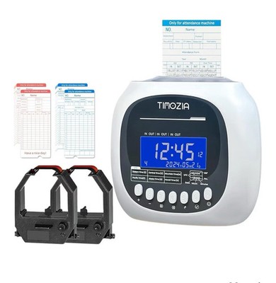 Time Clock for Employees Small Business, 6 U.S. Time Zones, Automatic Daylight S