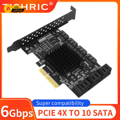 SATA 3.0 PCIe Controller Multiplikator Erweiterung 2 4 8 10 Ports Add-On Riser 6Gbps