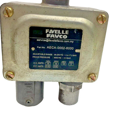 Favelle Favco AECA-0002-6000 Kolbendruckschalter 35-250 psi 2,4 bis 17,2 bar
