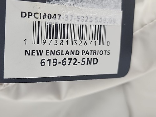 LOGO Brands NFL New England Patriots Puff Tote Hand Bag 14"X13" Ivory - NEW - Picture 6 of 12