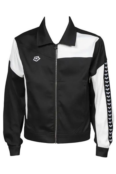 Arena Damen Jacke Streetwear Denim Jacket, Sportjacke Schwarz/Weiß, M-image