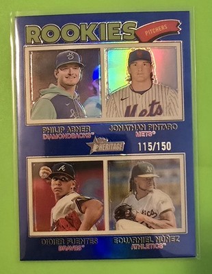2026 Topps Heritage Rookie Pitchers Abner Rintaro Nunez Fuentes #115/150