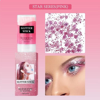 1PCS Sequins Stick Dazzling For Body&Face&Hair Fashionable Glitter Gel Stick