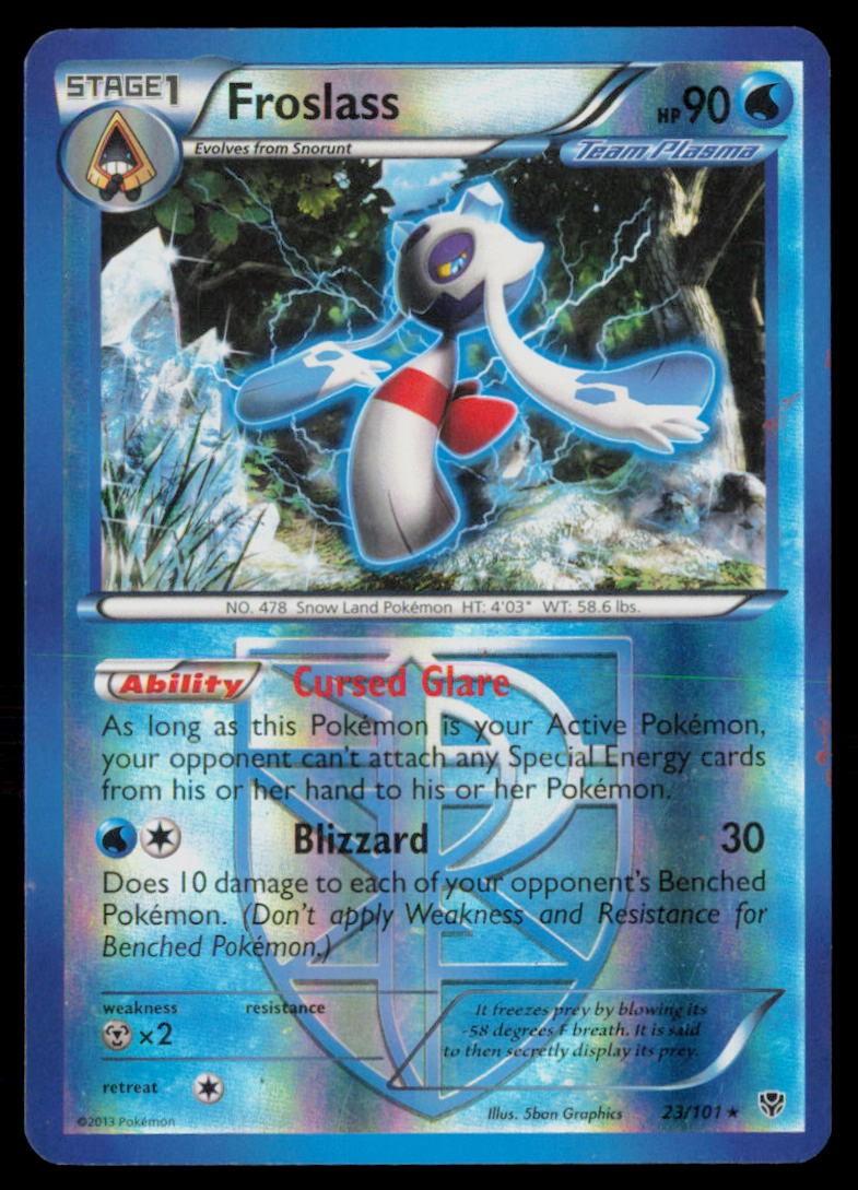 FROSLASS 23/101 PLASMA BLAST REVERSE HOLO POKEMON CARD NEAR MINT