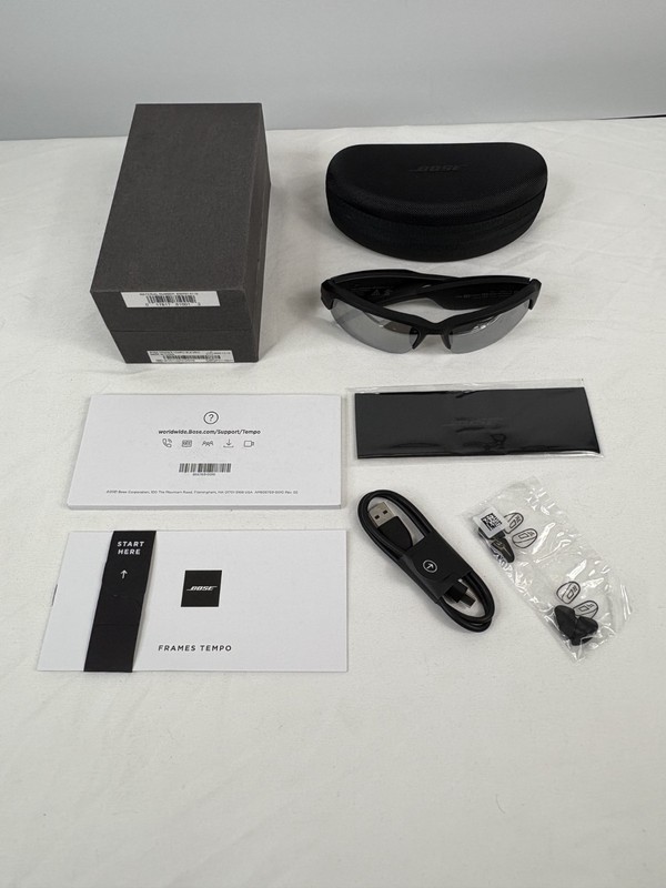 Bose Frames Tempo Smart Audio Sunglasses Black Bluetooth Sports Speakers Boxed