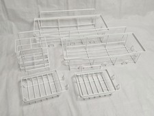 Set of 5 Adhesive Bathroom Wall Shelves, No-Drill Shower Organisers, tiny stain