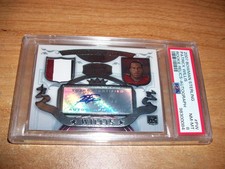 2007 Bowman Sterling Patrick Willis Graded 3 Color Patch Rookie Auto Card PSA 8