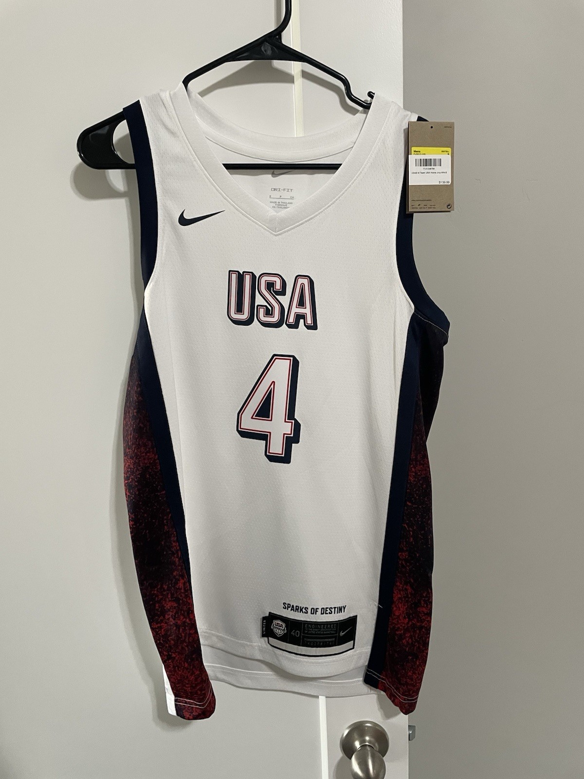 Official Nike Stephen Curry USA jerseys Olympic white Men Small! Ships Same Day!