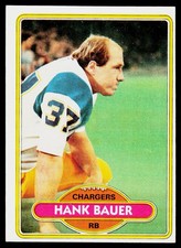 Hank Bauer, 1980 Topps, #108, San Diego Chargers,