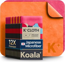 Koala 12-Pack Japanese Microfiber Lens Cleaning Cloths Spotless Care in Pin...