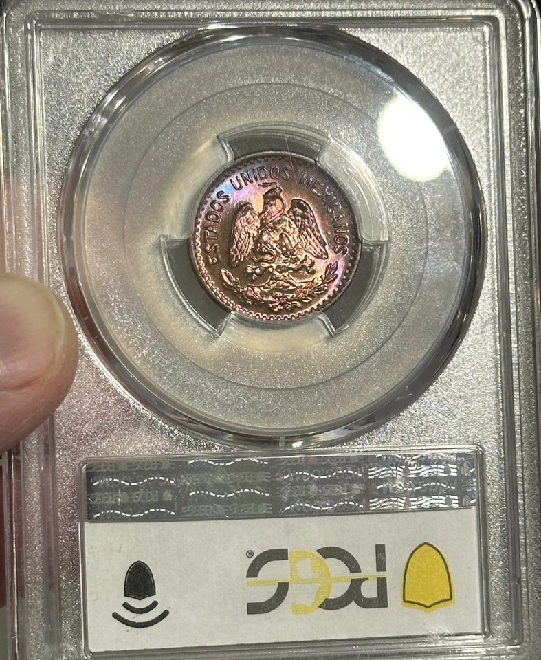 México 1946 1 centavo graduación profesional MS66RB Top Pop 7/0 tonificado Foto 4 de 4