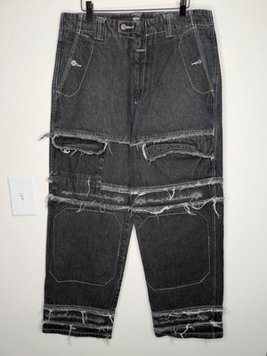 Vintage 90s Y2K Marithe Francois Girbaud Embroidered Baggy Shuttle Tape Jeans 34