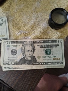 Rare Serial Number Containing 4 Of A Kind $20 Dollar Bill