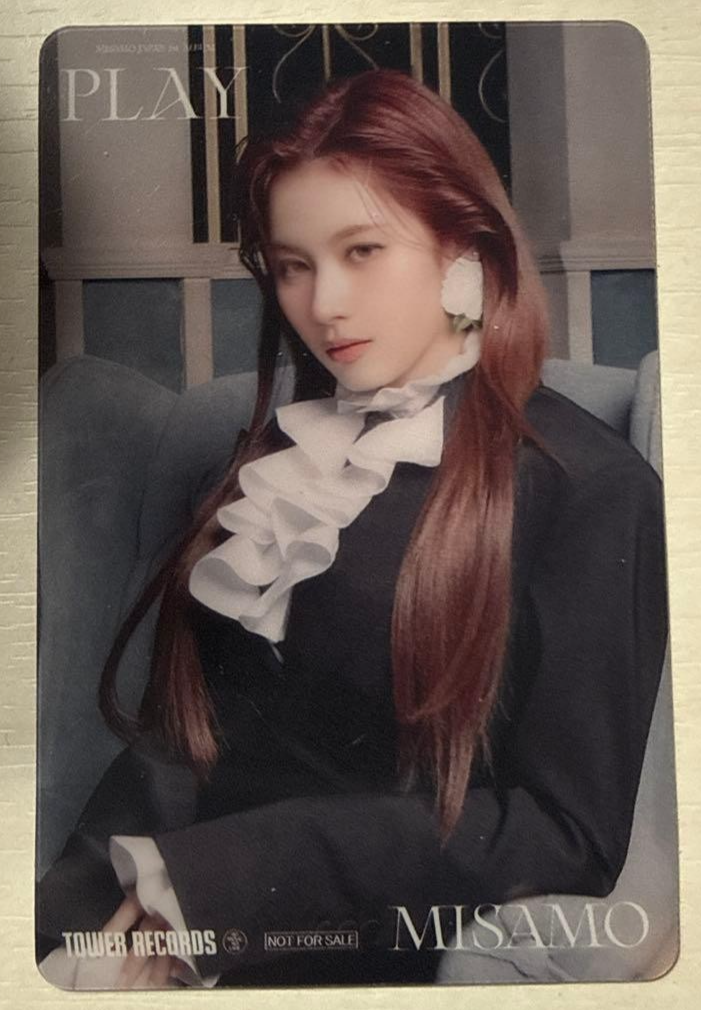TWICE MISAMO SANA トレカ PLAY SANA MISAMO PLAY Tower Records official clear Photo card Japan 1st