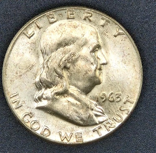 1963 D Franklin Half Dollar 90% Silver Uncirculated