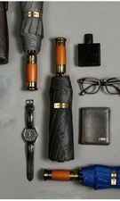 Business Automatic Umbrella with Solid Wood Handle