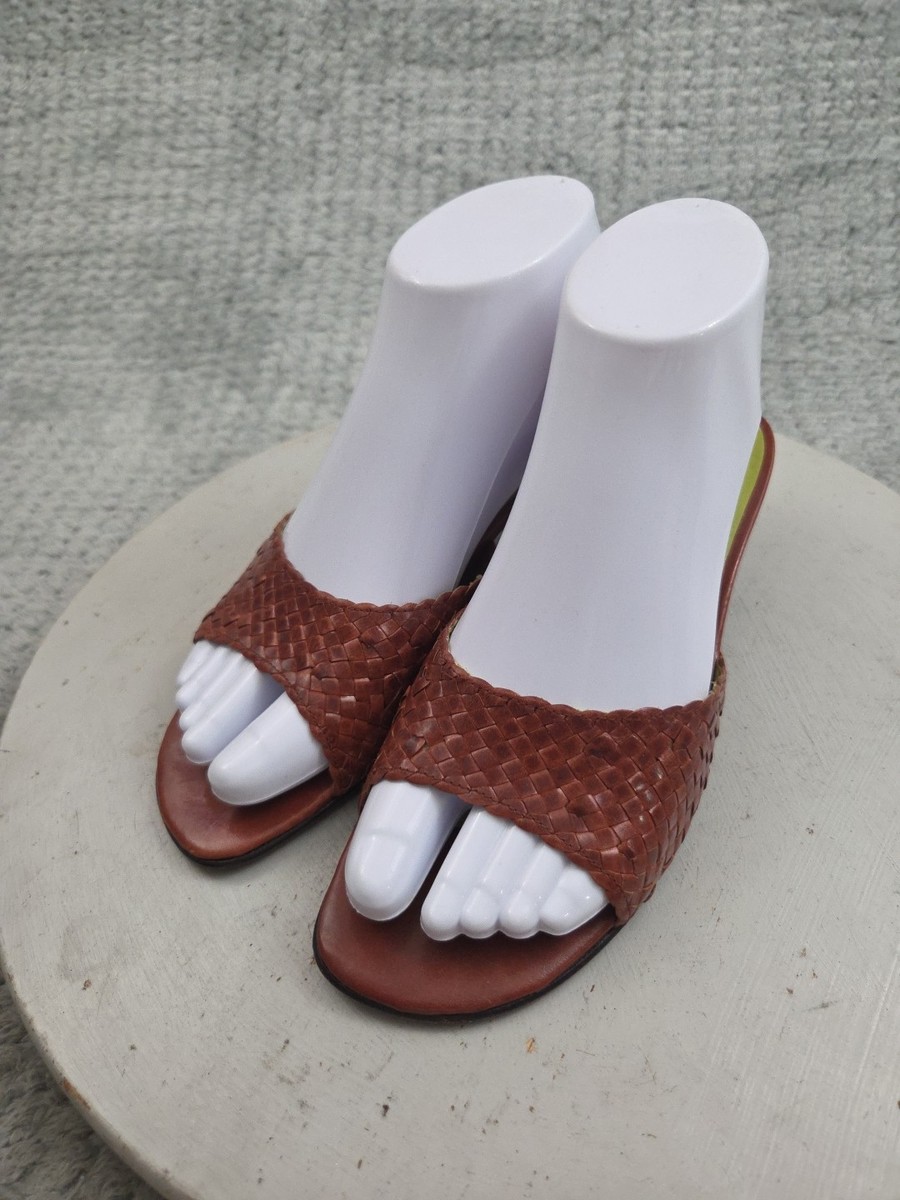 Donald J Pliner Block Heel Sandals Women Size 6 M Brown 