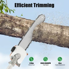 12" Gas Trimmer Saw Tree Trimmer Chainsaw Gas Powered Pole Saw Pruner Pruning
