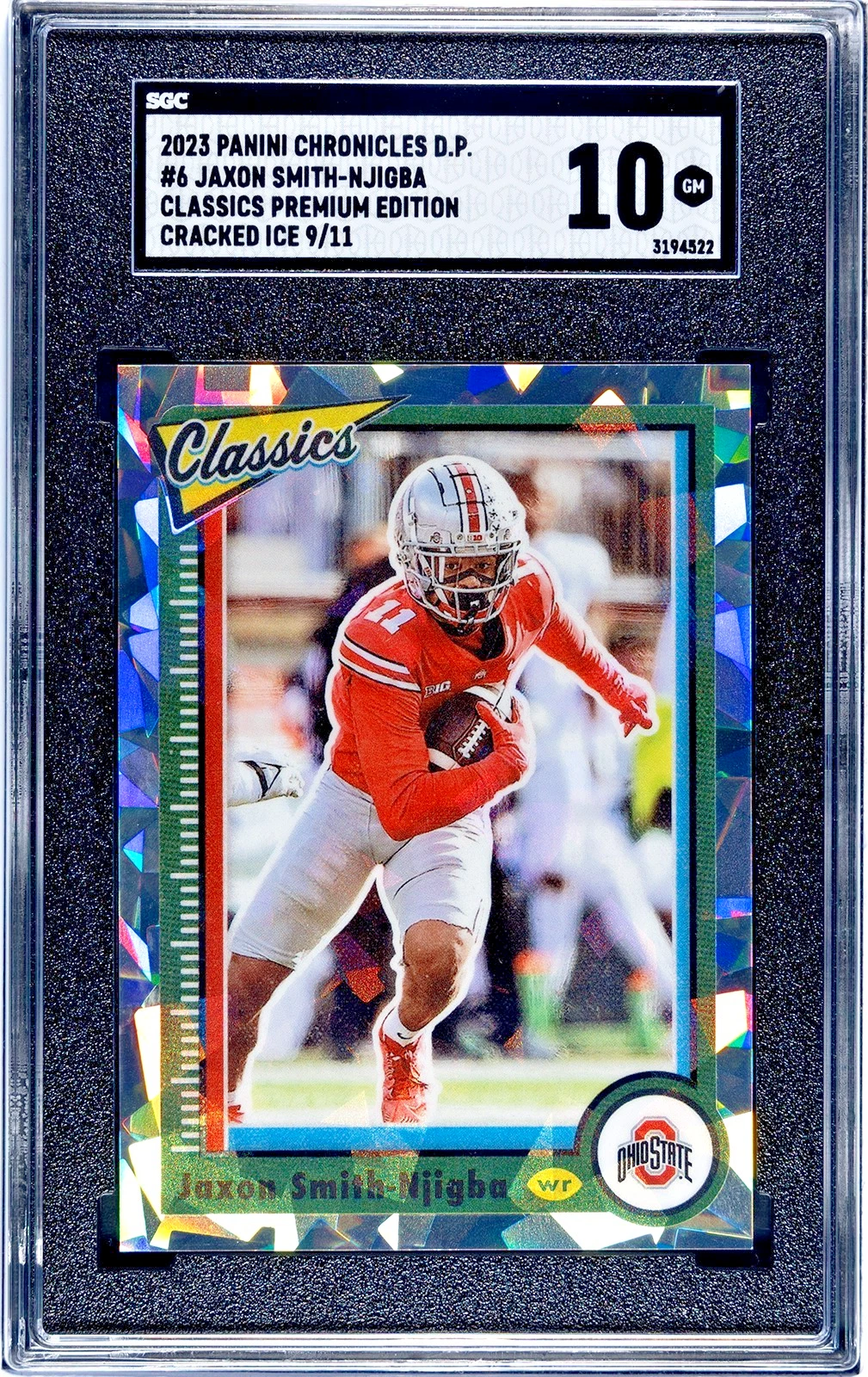 Jaxon Smith-Njigba Panini Chronicles Draft Picks Classics Premium Edition #6 Cracked Ice
