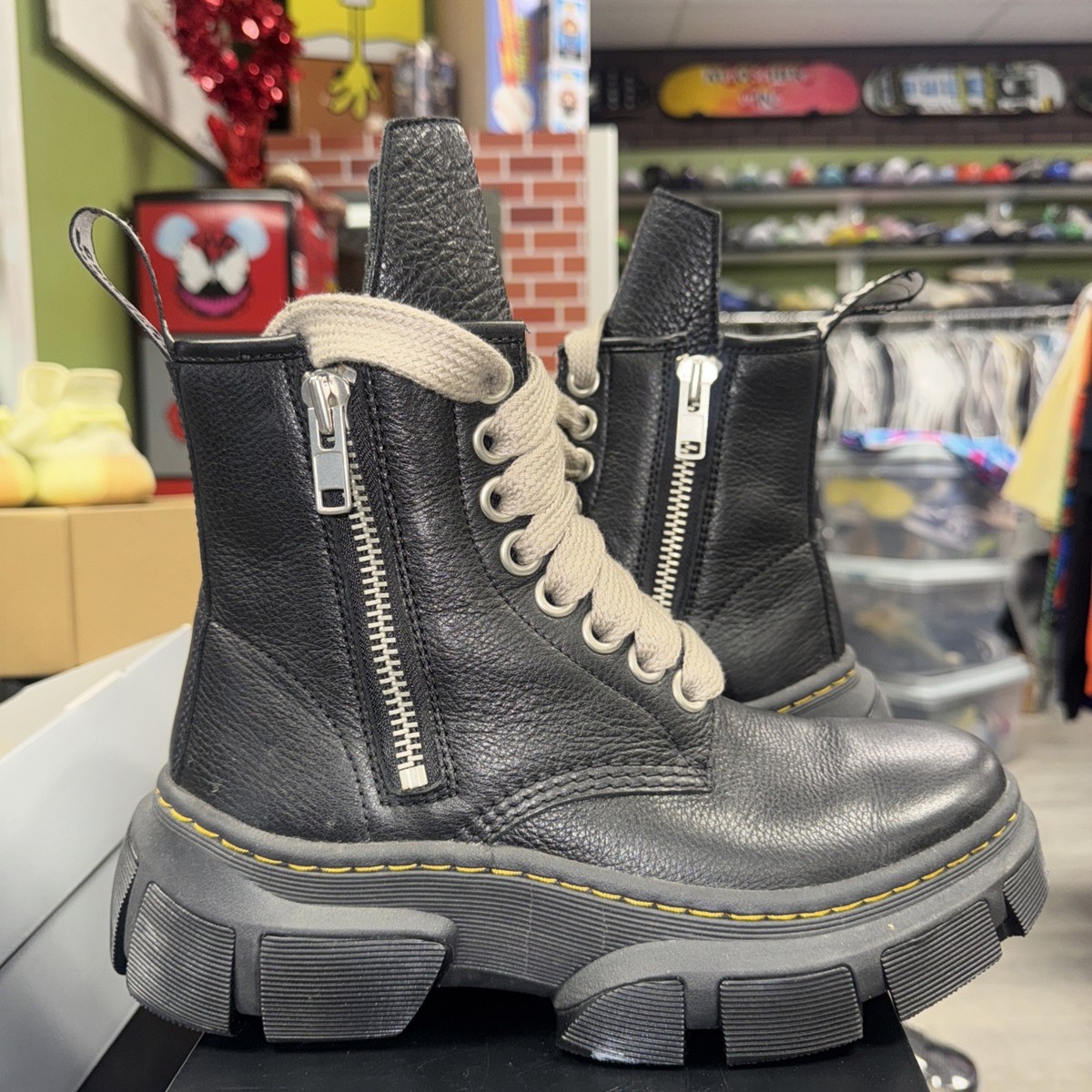 Dr. Martens Rick Owens 1460 DMXL Jumbo Lace Zip Boot Black US men