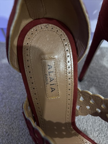 Alaia Absatz rot und silber Reißverschluss Größe UK 37,5 - Bild 6 von 8