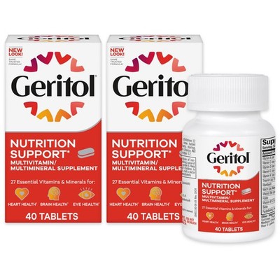 Geritol Multivitamin Supplement, Contains B-Vitamins, 40 Count (Pack of 2)