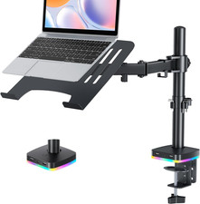 RGB Monitor and Laptop Mount Stand with 3 USB Ports, Charging and USB Data Trans