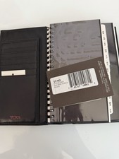 TUMI Deluxe Black Leather Pocket Agenda 6.5 x 4  