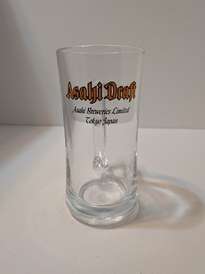 ASAHI DRAFT  BREWERIES TOKYO JAPAN ~ BEER GLASS STEIN / ALE MUG ~ VGC ~ 10oz