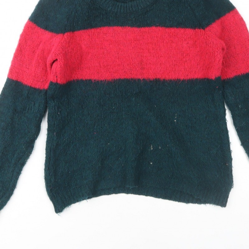 Collezione Gaia Womens Pullover Jumper Size S/M Multicoloured Crew Neck Striped image 8