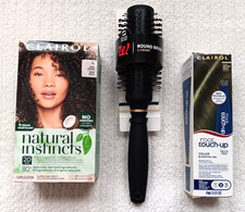 Clairol Natural Instincts Demi-Permanent Hair Dye 4 DARK BROWN Color Vegan Brush