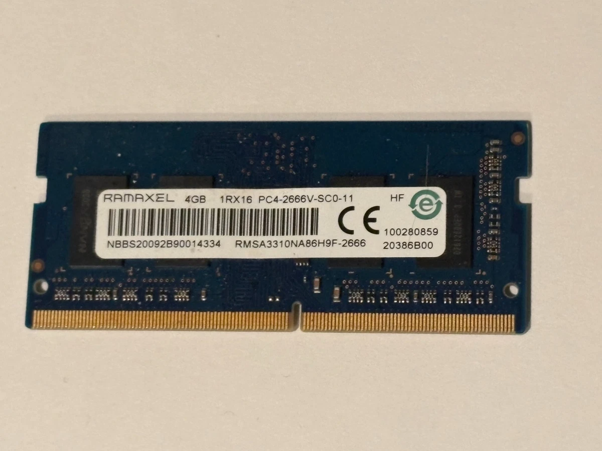 DDR4 SDRAM Ramaxel 4 GB Capacity per Module Memory (RAM) for sale