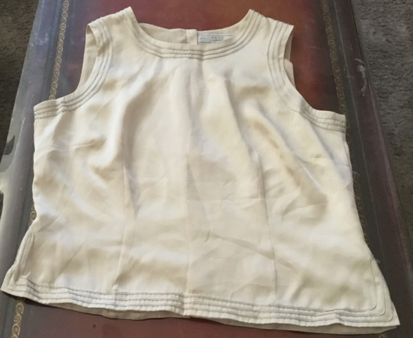 Light beige sleeveless top size uk 12* ::