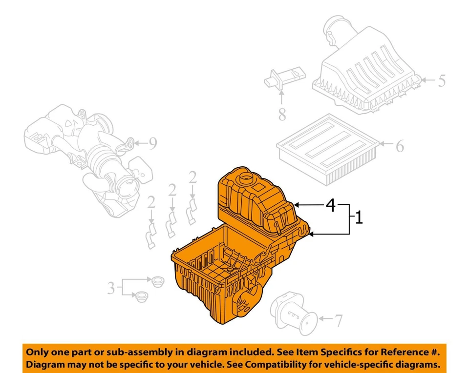 Conjunto de filtro de aire usado se adapta a: Ford Expedition 2007 5,4 L 3 V grado A Foto 3 de 4