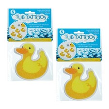 Duck Tub Tattoos Non Slip Safety Bathtub Stickers Adhesive Treads 2 PACKS