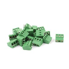 20 Pcs 3 Terminals 5.0mm Pitch PCB Mount Screw Terminal Block AC 250V 8A
