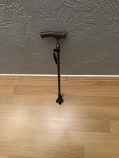Image of Folding and Height Adjustable carbon fibre Lightweight T Handle Walking Stick